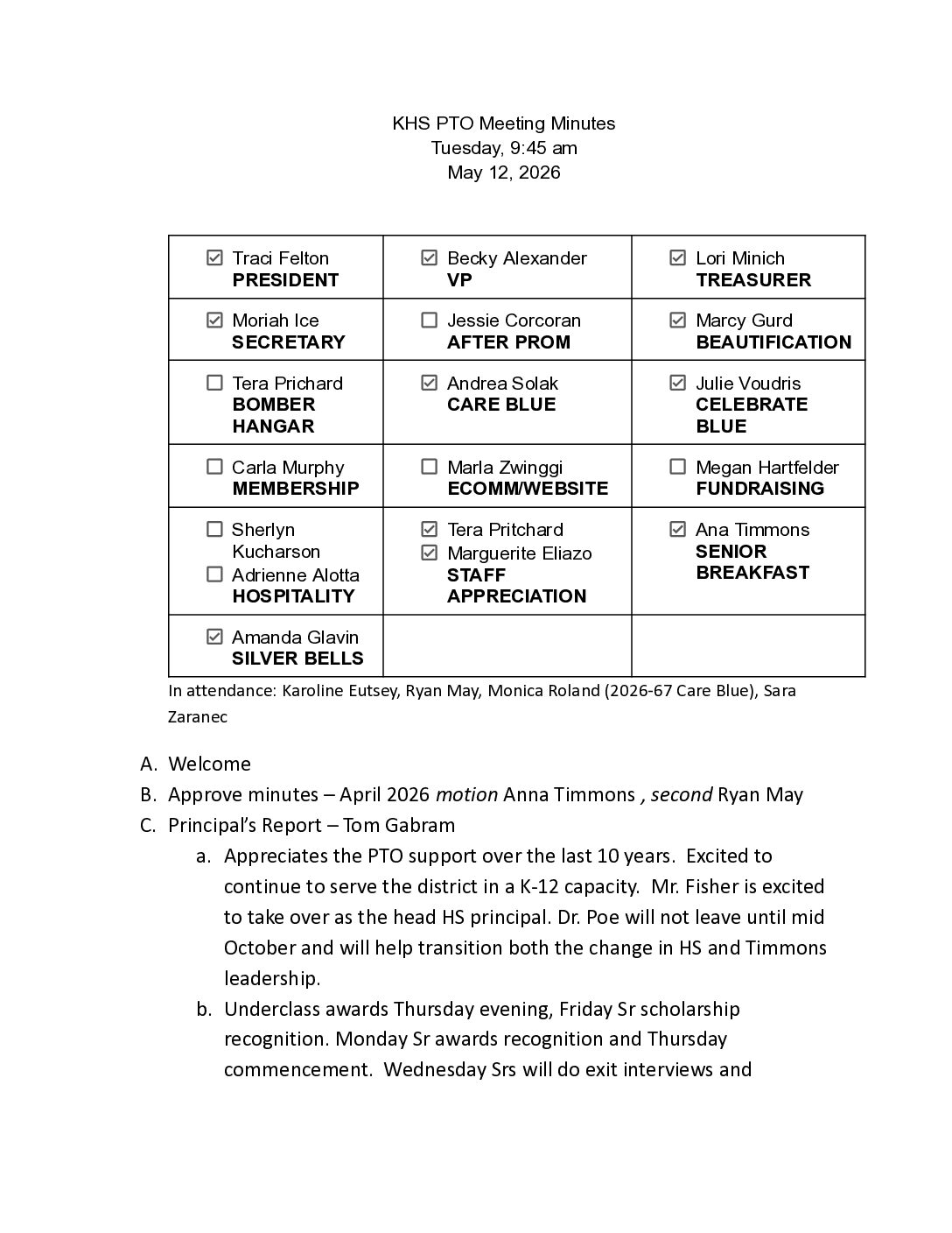 KHS Meeting Minutes May 2026